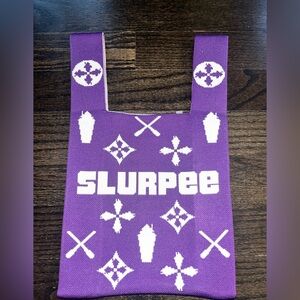 Purple Slurpee Knit Tote Bag | New Without Tags | 16” x 9.5” L includes handle